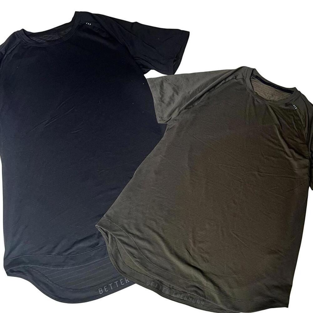 Lululemon License to Train Short Sleeve Shirt Bundle Black & Palm Deco